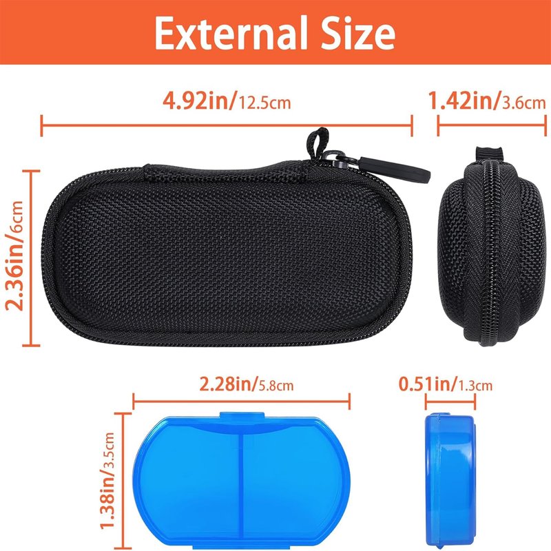 Aenllosi for Alivecor/KardiaMobile 6L Max/6L/1L EKG Monitor Hard Protective Storage Case,Black (Case Only)
