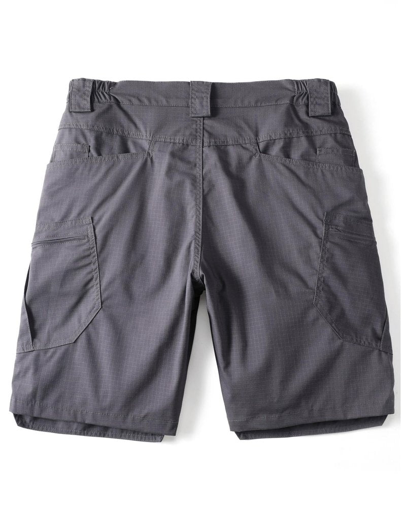 AKHIKING Men's Outdoor Tactical Stretch Cargo Shorts Outdoor Lightweight Ripstop Work Hiking Shorts Grey 38