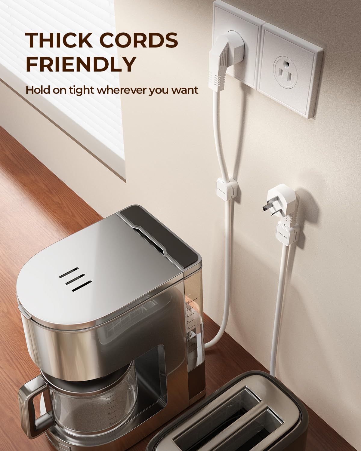 10Pack 2025 Upgraded Cord Organizer Magnetic Cable Clips [1s Lock] MRGLAS Cable Holder Office Desk Accessories with 4 Extra Strong Adhesive Pads, Wire Keeper for Nightstand Desktop Wall Car