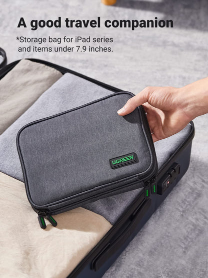 UGREEN Travel Accessories, Portable Bag Electronics Organiser Large Capacity Tech Pouch Compatible with Small Gadget USB Charging Cable Charger Adapter Power Bank Hard Drive SD Card(M)