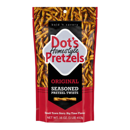 Dot's Pretzels Original Seasoned Pretzel Twist Snack, 16oz Grocery Sized Bag