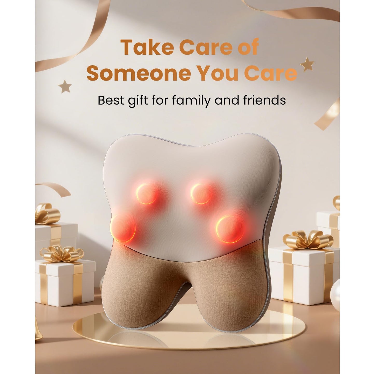 BOB AND BRAD Cordless Back Massager with Heat FSA Eligible HSA Eligible, Shiatsu Neck Massager for Pain Relief Deep Tissue, 3D Kneading Massage Pillow for Pain Relief, Birthday Gifts for Women Men