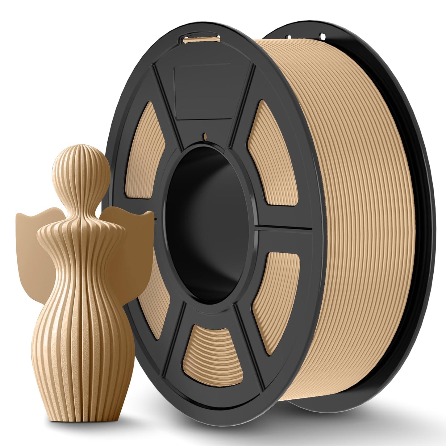JAYO PLA+ Filament 1.75mm, PLA Plus 3D Printer, Neatly Wound Filament, Dimensional Accuracy +/- 0.02 mm, 1.1 KG Spool(2.42 LBS), Wood Farbe