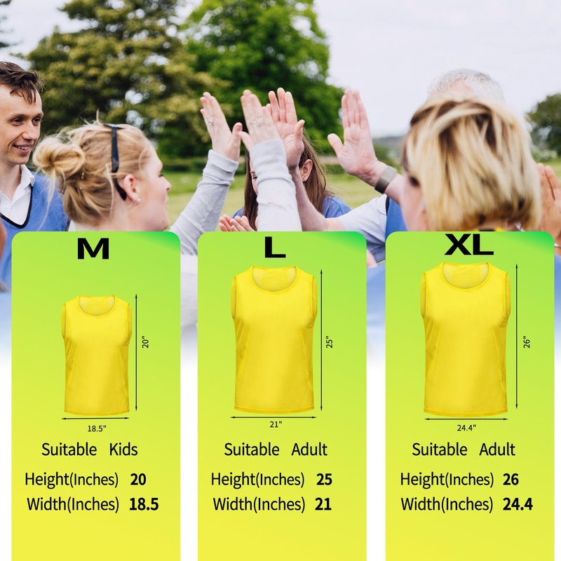 Antoyo Soccer Pinnies Youth with Numbers Scrimmage Team Pinnies Practice Vests Pinnies Jerseys for Basketball Soccer Football Bibs for Youth Adult