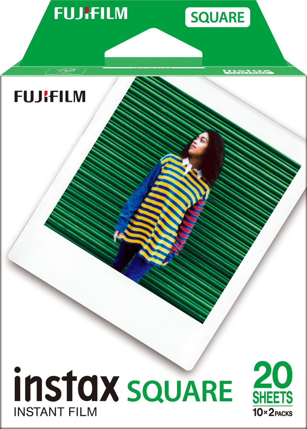 INSTAX SQUARE ISO 800 film with white border, 2 X 10 shot pack