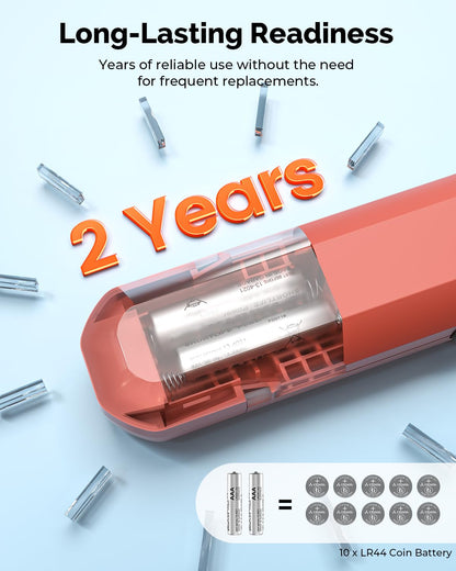 ETENWOLF T300 Digital Tire Pressure Gauge 3-200 PSI, Industrial Tire Gauge Calibrated to ANSI B40.7 Grade 2A(Plus-Minus 0.5%), Replaceable AAA Batteries (Vivid Orange)