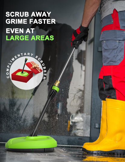 Pressure Washers, Power Jet Washers with 4 Nozzles, 420L/H Flow Rate, 8M High-Pressure Hose, 11M Power Cable, Power Washers for Patio and Car, Garden, Fences, Yard, Driveways