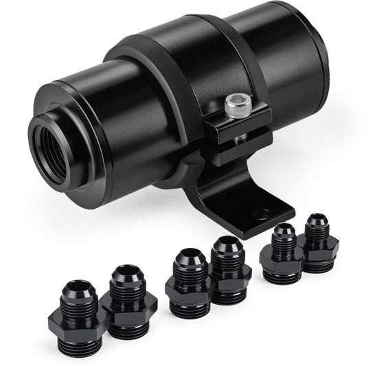 EVIL ENERGY Inline Fuel Filter 10 Micron with 6AN 8AN 10AN Adapter&Bracket Clamp 50MM Universal