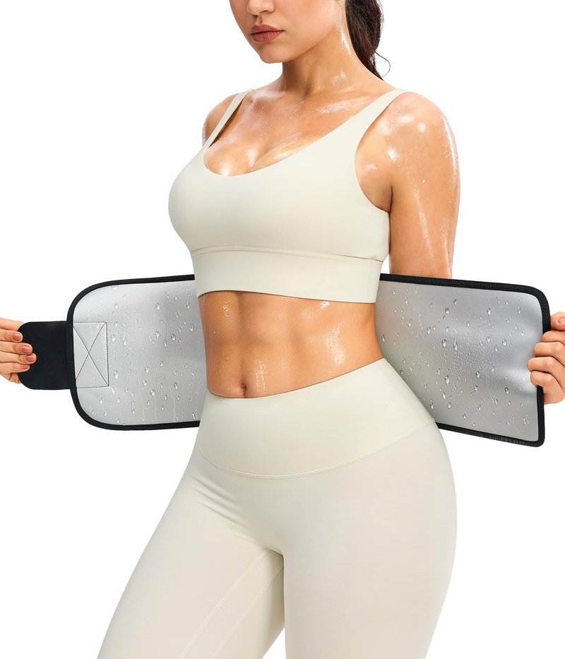 Junlan Waist Trainer for Women - Sweat Band for Stomach Working Out(Black,Medium)