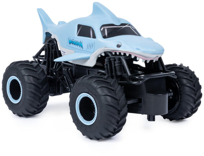 Monster Jam, Official Megalodon Remote Control Monster Truck, 1:24 Scale, 2.4 GHz, for Ages 4 and Up