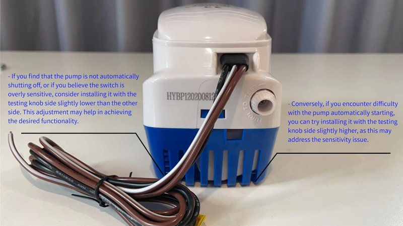 Dontmiss 750 GPH Automatic Submersible Bilge Pump, 12V Boat Bilge Pump with Float Switch, High-Flow 3-Blade Impeller, Snap-Off Strainer, 3/4" Outlet - Compact All-in-One for Boats, RV, Ponds & Pools