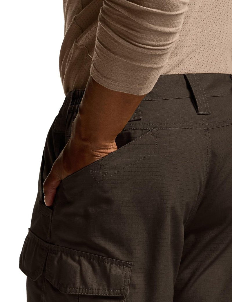 CQR Men's Tactical Pants, Water Resistant Ripstop Cargo Pants, Lightweight EDC Work Hiking Pants, Outdoor Apparel, Raider Mag Pocket Dark Brown, 36W x 32L