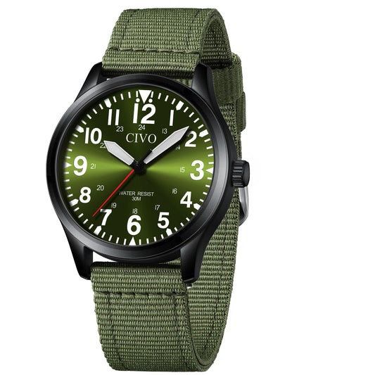 CIVO Military Watch for Men Waterproof: Analog Mens Watches Classic- Field Wrist Watches for Man