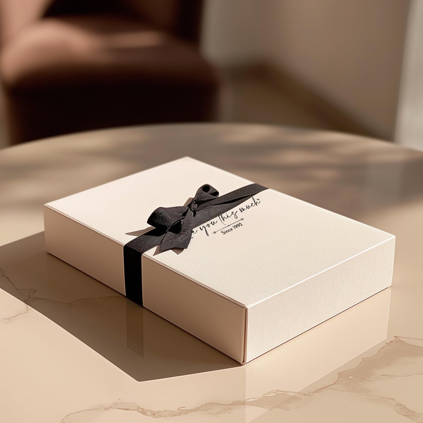 Love You This Much Promise 5mm Cuban Chain Necklace for Him, 22" Length + Luxury Box, Sentimental Gift for Him, BF Present for Birthday, Gift Ideas for Boyfriend Christmas (18k Gold Finish)