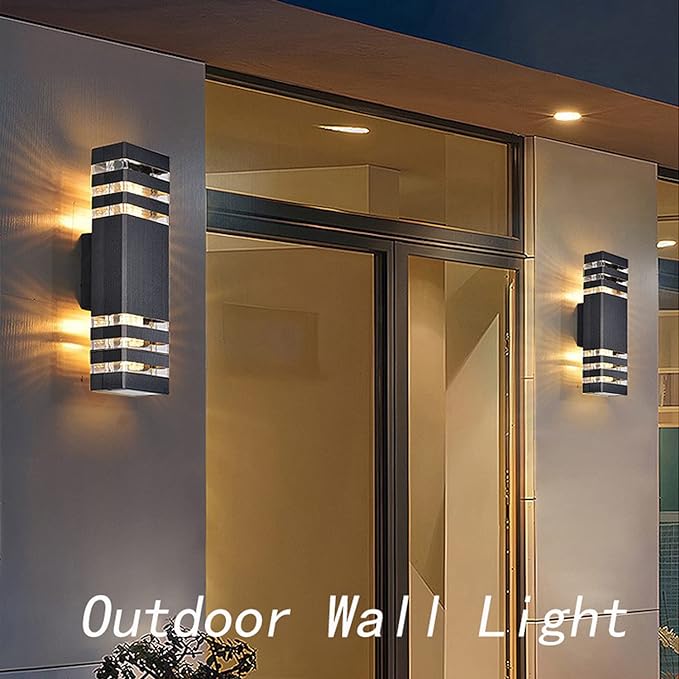 12Pack 15inch Outdoor LED Wall Lights,4000K Day White Outdoor 18W Wall Light Aluminum Body Waterproof IP65 led Porch Light for House Patio Garage Garden. (No Sensor)