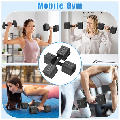 Adjustable Dumbbells Set of 2, 5-in-1 Adjustable Weight Dumbbells for Women/Men, 3lb/5lb/7lb/9lb/11lb Dumbbell Weights Set for Home Gym Workout