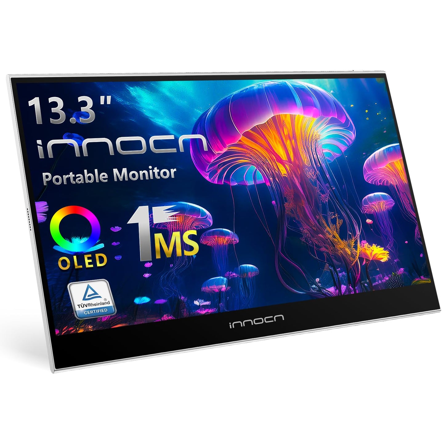 INNOCN 15.6" Portable Monitor OLED Touch Second Screen for Photo Editing with 4K, 100% DCI-P3, 100000:1, 10Bits, USB C External Monitor for Laptop,PC, Phone,Consoles, Brown, PU15 Pre C6