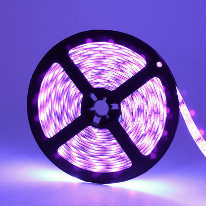 YGS-Tech 24 Watts UV Black Light LED Strip, 16.4FT/5M 3528 300LEDs 395nm-405nm Waterproof IP65 Blacklight Night Fishing Sterilization implicitly Party with 12V 2A UL Listed Power Supply