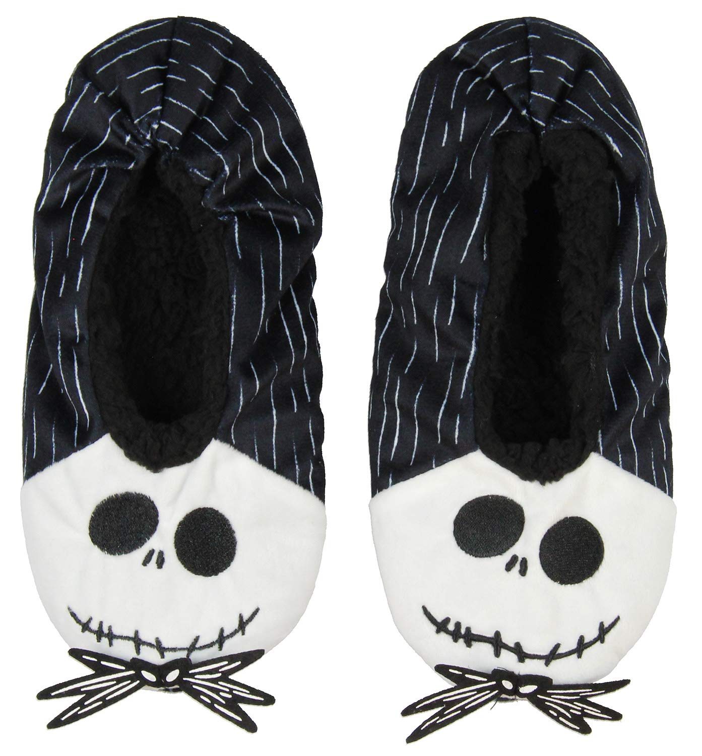 The Nightmare Before Christmas Slippers Jack Skellington Character Slipper Socks with No-Slip Sole For Women Men (Small)