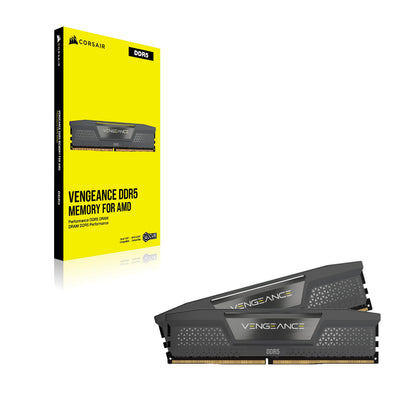 CORSAIR VENGEANCE DDR5 32GB (2x16GB) DDR5 6000MHz CL30 AMD EXPO Intel XMP iCUE Compatible Computer Memory – Grey (CMK32GX5M2B6000Z30)