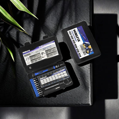 Eyeglass Sunglass Repair Kit,MINGFIX Magnetic Eye Glasses Repairing Tool Kit with Assorted Screws,Nose Pads,Small Screwdriver Bit Set & Tweezer with Mini Travel Case for Glasses,Sunglasses and Others