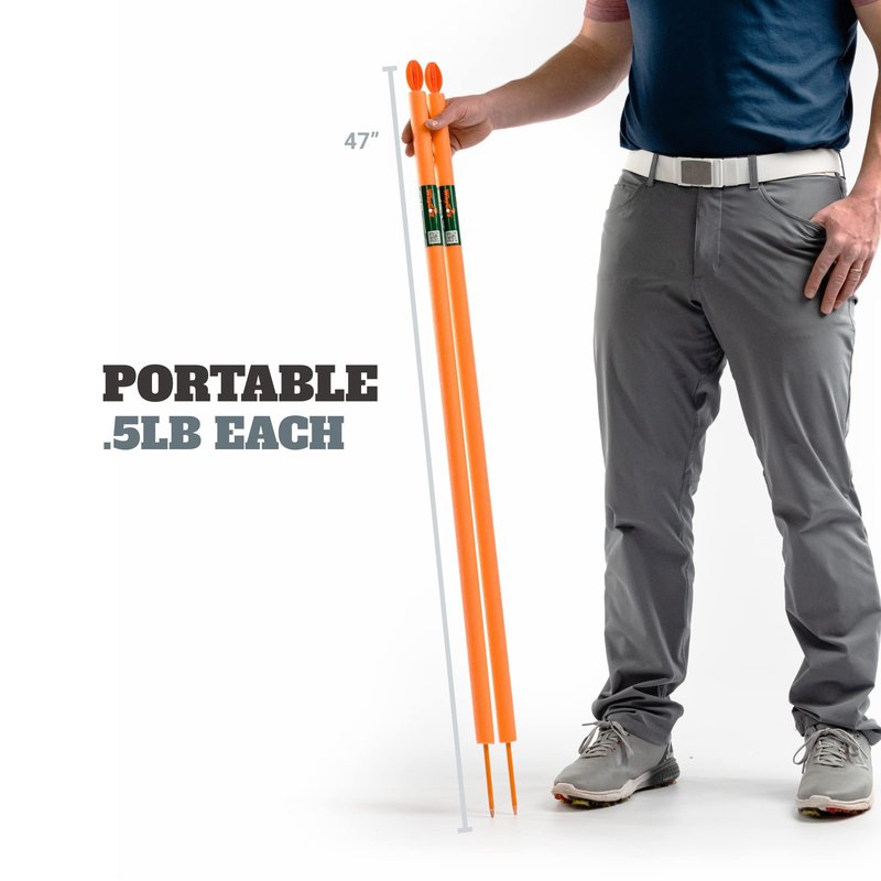 WHYGOLF Padded Golf Alignment Rods - Golf Alignment Sticks with Protective Padding, Create Golf Swing Trainer Angles Like Pro Trainers with Our Golf Training Tool