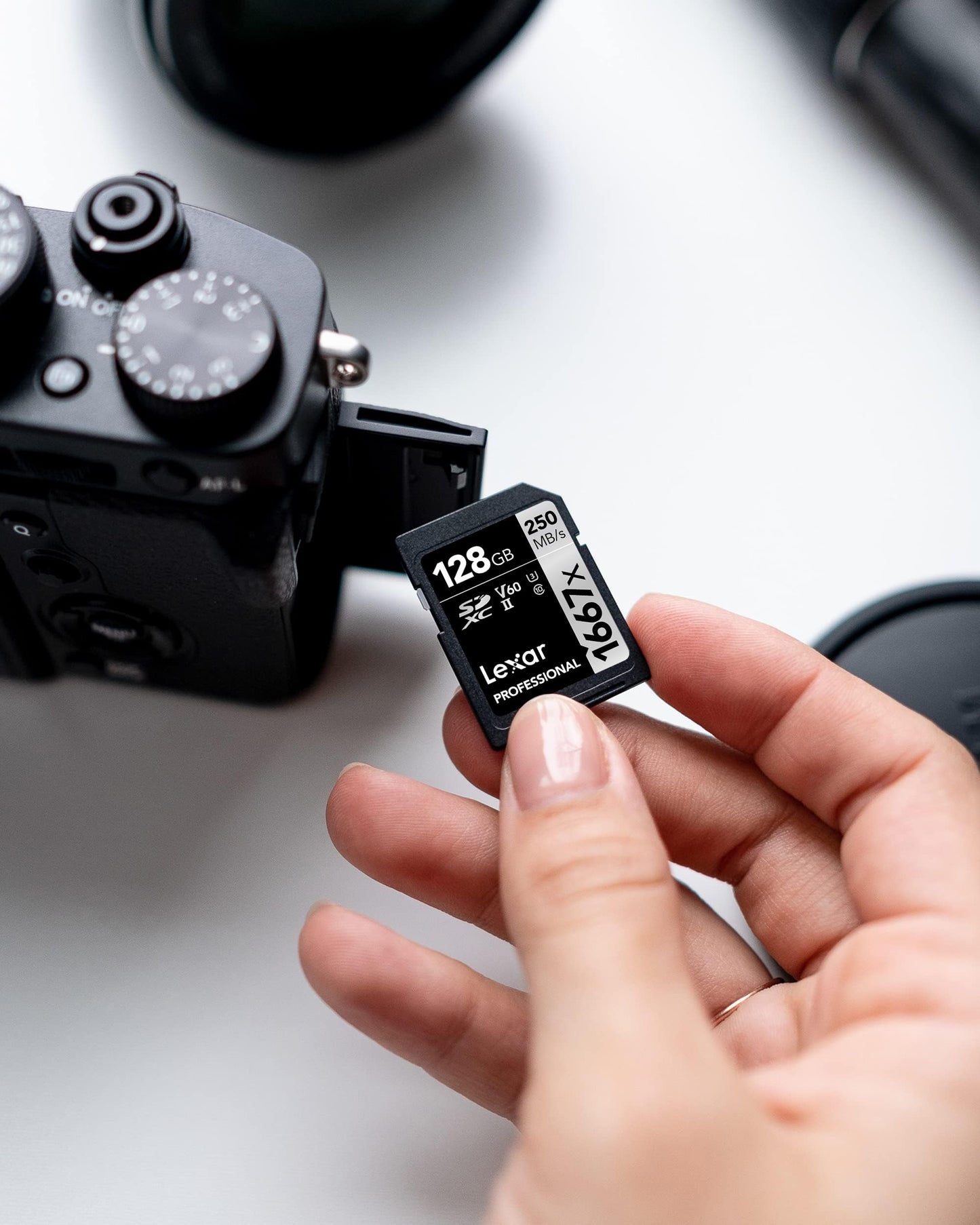 Lexar Professional 1667x SD Card 128GB, SDXC UHS-II Memory Card, Up to 250MB/s Read, 120MB/s Write, Class 10, U3, V60 SD for Professional Photographer, Videographer, Enthusiast (LSD128CB1667)