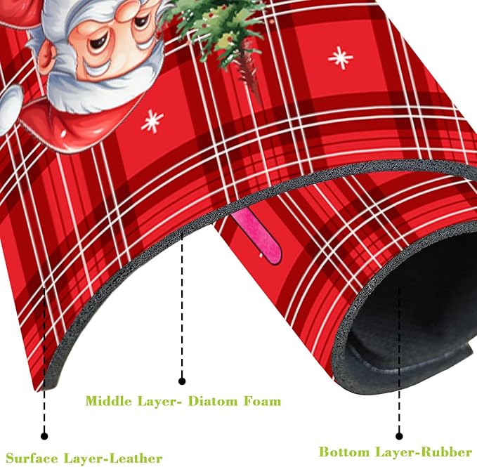 Chrismas Sink Splash Guard Faucet Mat Christmas Absorbent Fast Drying Mat Sink