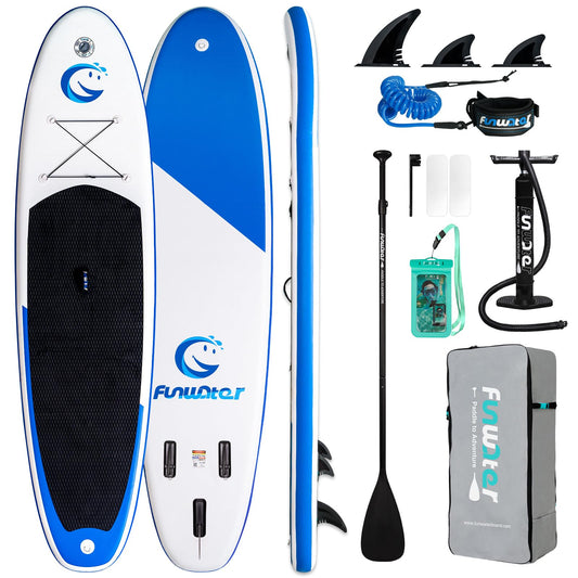 FunWater Stand Up Paddle Board Ultra-Light Inflatable Paddleboard with SUP Accessories for Adults & Youth of All Skill Levels