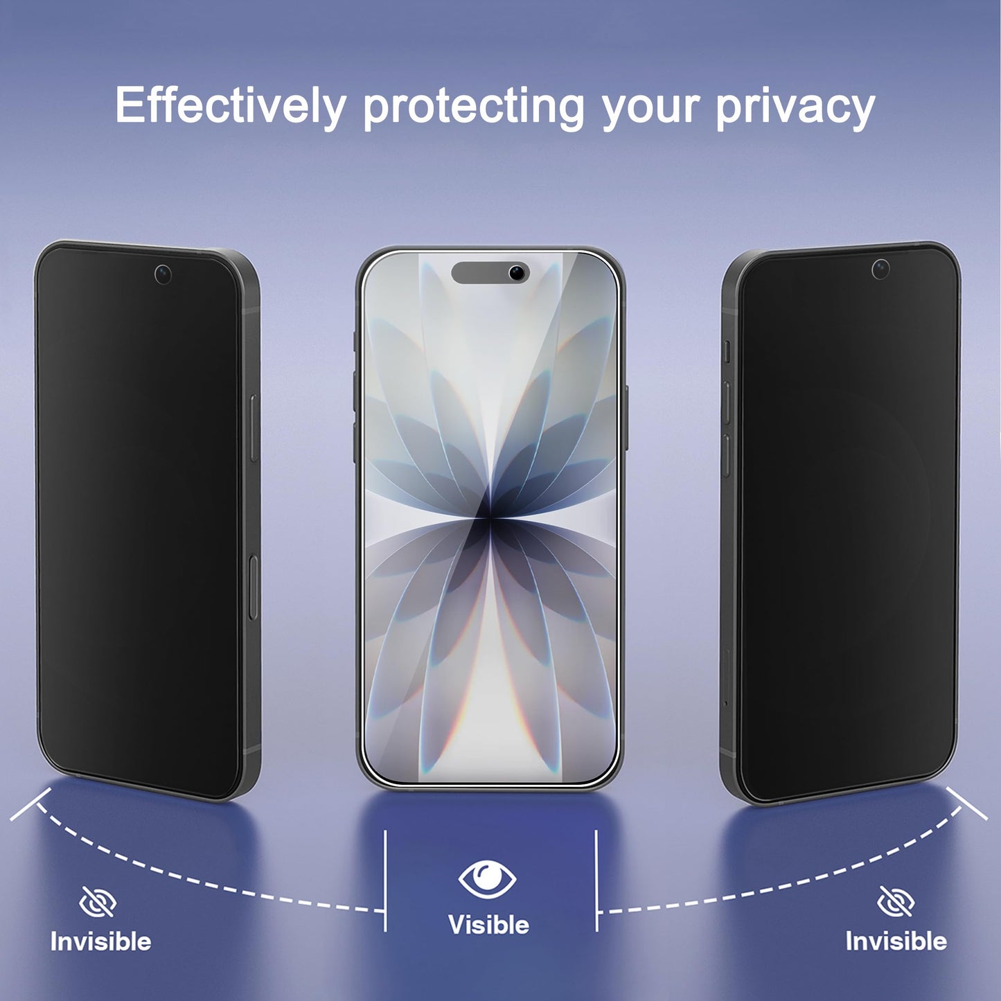 Ailun 2Pack Privacy Screen Protector Compatible for iPhone 14 Pro Max [6.7 inch] + 2 Pack Camera Lens Protector, Anti Spy Private Tempered Glass Film, Case Friendly, [9H Hardness] - HD