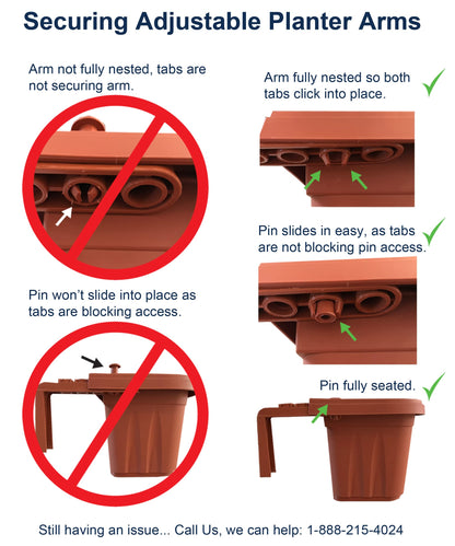 Apollo Exports International 24" Adjustable Railing Planter, Black