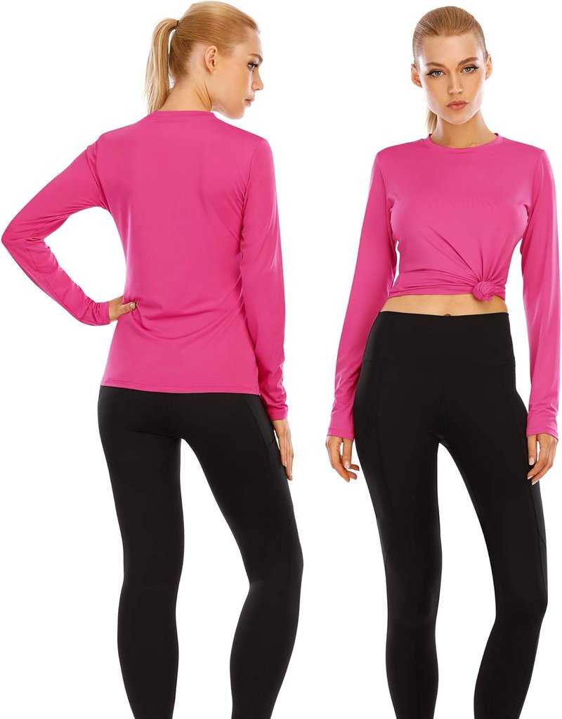 Women's Sun Protection Long Sleeve Swim Shirt - UPF 50+ UV Rash Guard for Hiking & Running