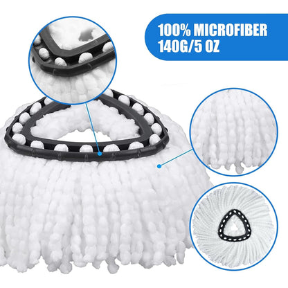 5 Pack Mop Replacement Heads ,Spin Replacement Mop Heads Mops Refill Compatible for vileda 1 Tank System , Microfiber Swivel Mops Refill,Deep Clean,Machine Washable and Easy to Replace