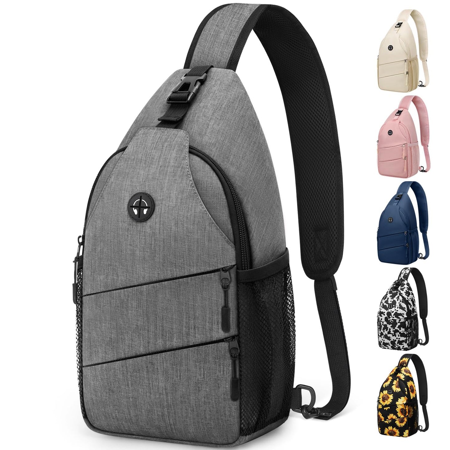 Crossbody Bags for Women Men Trendy Sling Bag Bakpack Casual Chest Bag with Convertible Shoulder Strap