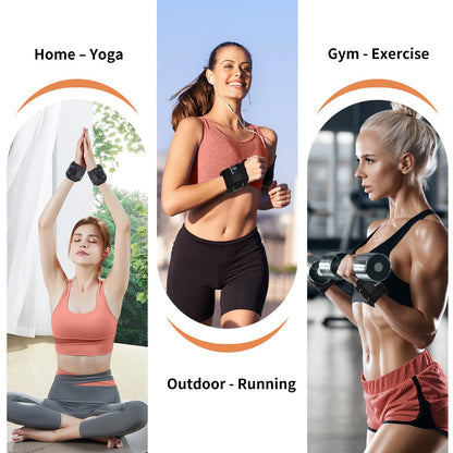 ELEAMY Wrist Weights with Thumb Loops Lock for Women & Men, 0.5lb*2/1lb*2/1.5lb*2/2lb*2/3lb*2,Premium Ice Silk Fabric,Comfortable & Tear Resistant for Walking,Running,Fitness and More（1.5lb*2 Black）