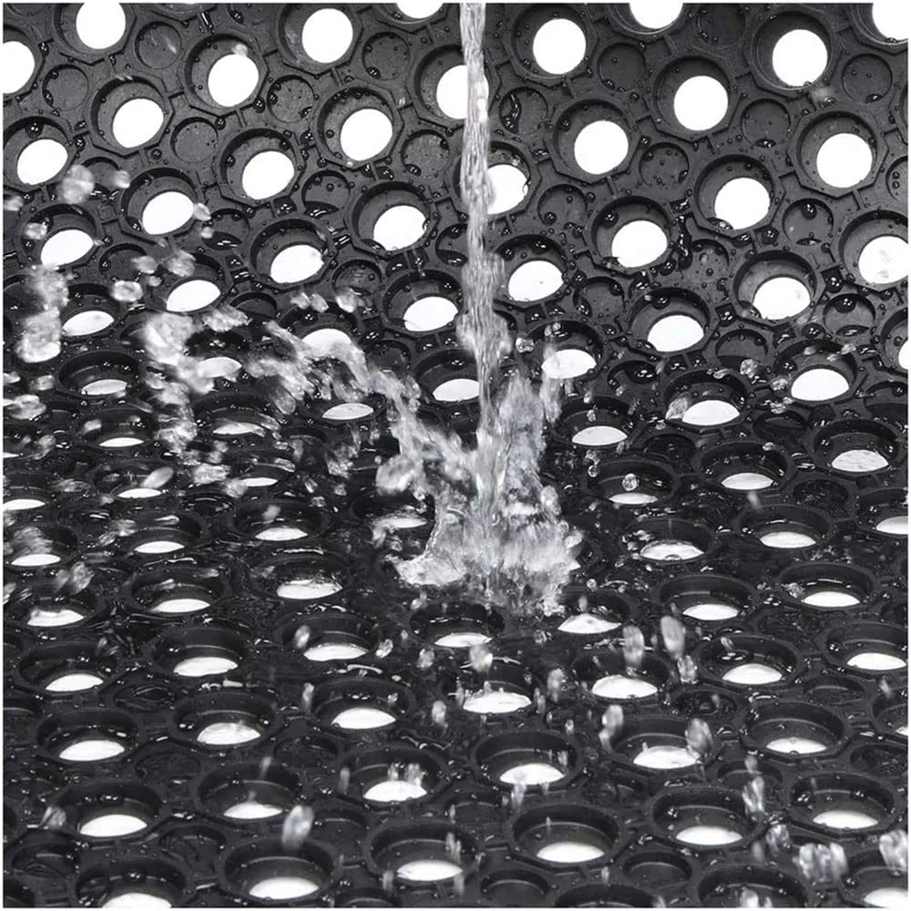 Commercial Rubber Floor Mats 3FT x 5FT Anti-Fatigue Rubber Matting with Drainage Holes Heavy Duty Doormat for Restaurant Industrial Garden Bar Bathroom Indoor Outdoor Wet Area