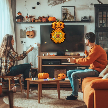 Halloween Party Games, Pumpkin Bat Black Cat Skeleton Witch Hat Dart Board with 12 Sticky Balls, Halloween Activities,Trunk or Treat Games for Party,Halloween Party Supplies Indoor Outdoor Decorations