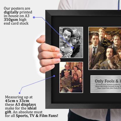HWC Trading FR A3 Only Fools & Horses Gifts Printed Signed Autograph Picture for TV Memorabilia Fans - A3 Framed