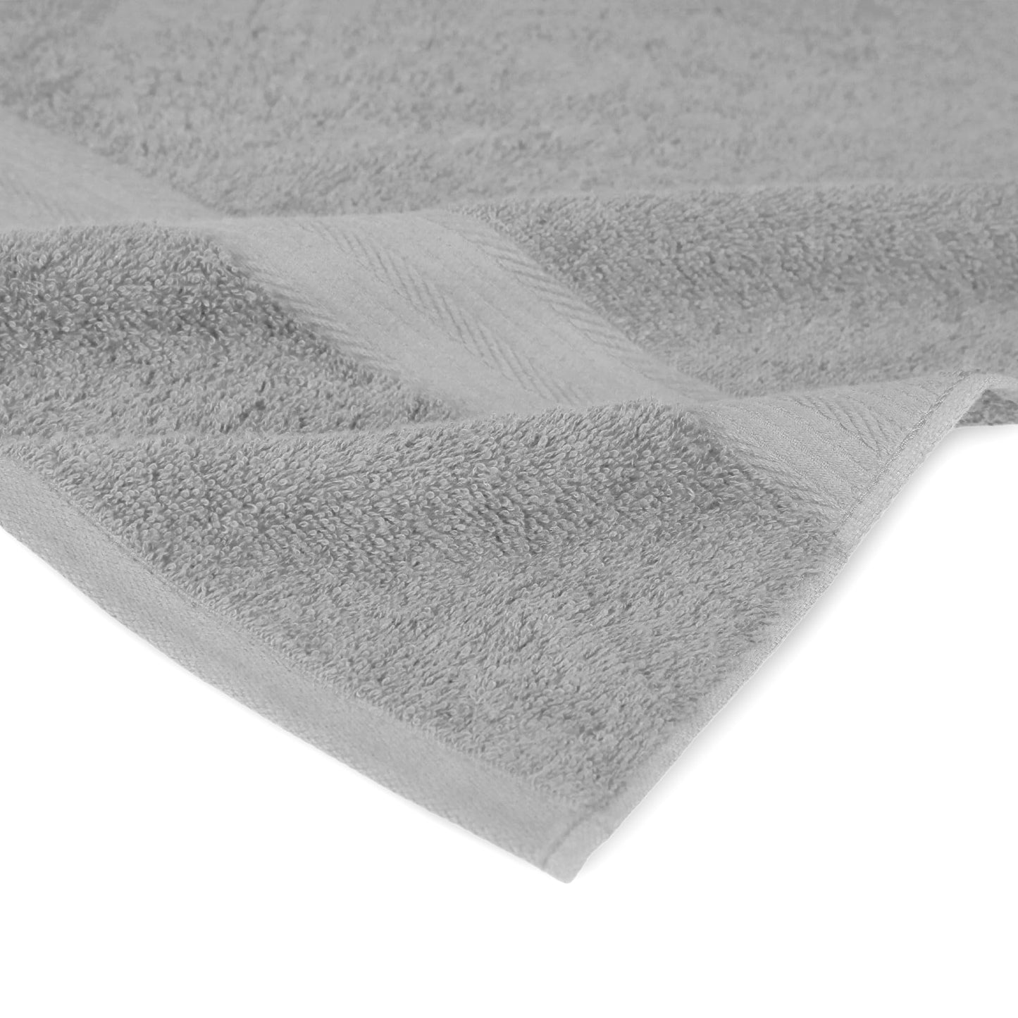 Amazon Basics 2 Bath towel for bathroom, Fade Resistant 100% Cotton Bath Towels, soft absorbent, 2-Pack (70x140 cm), Grey