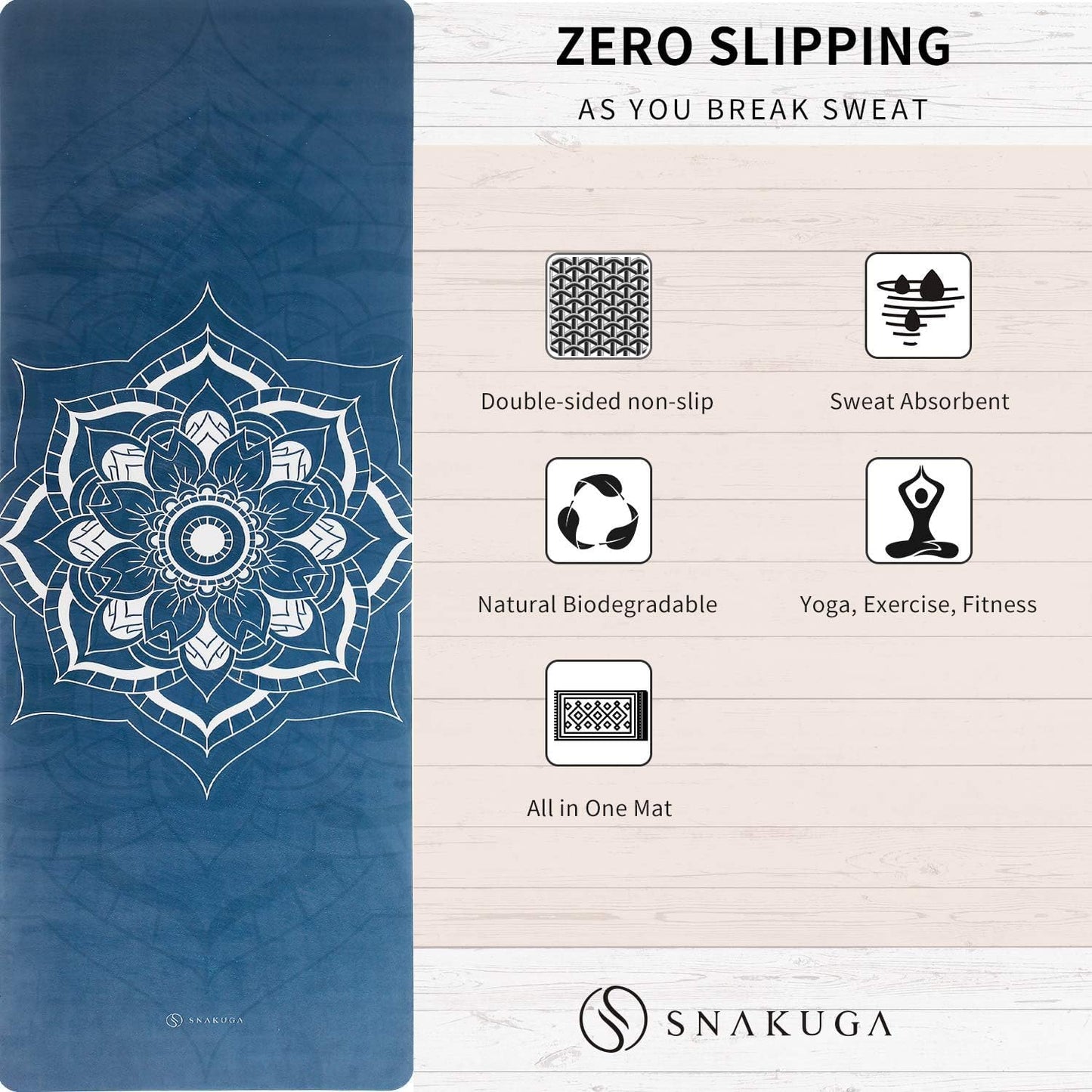 Travel Yoga Mat, Non Slip Exercise Suede Mat with Carry Bag, All-Purpose Fitness Mat with High Density Anti-Tear Surface for Women, Ideal for Pilates Workout (72'' x 24'' x 1.5mm Thick)