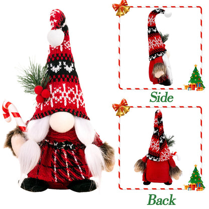 Gardace 2 Pcs Small Christmas Gnomes Plush Elf Decorations,Handmade Scandinavian Tomte, Christmas Gnomes Clearance, Doll Gnome Decorations, Holiday Presents, Interior Home Decoration