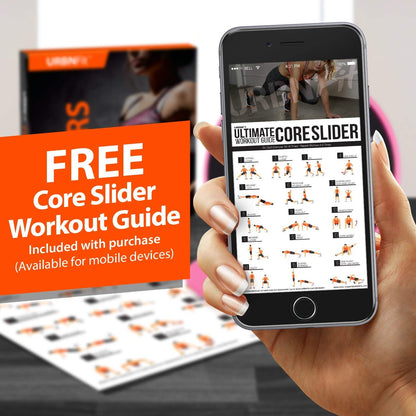 Gliding Discs Core Sliders - Dual Sided Exercise Disc For Smooth Sliding On Carpet And Hardwood Floors - Gliders Workout Legs, Arms Back, Abs At Home or Gym or Travel - Fitness Equipment (black)