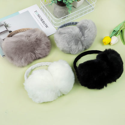 Justay Comf Ear Muffs, Women Earmuffs Faux Fur for Winter Adjustable Ear Warmer One Size,Brown