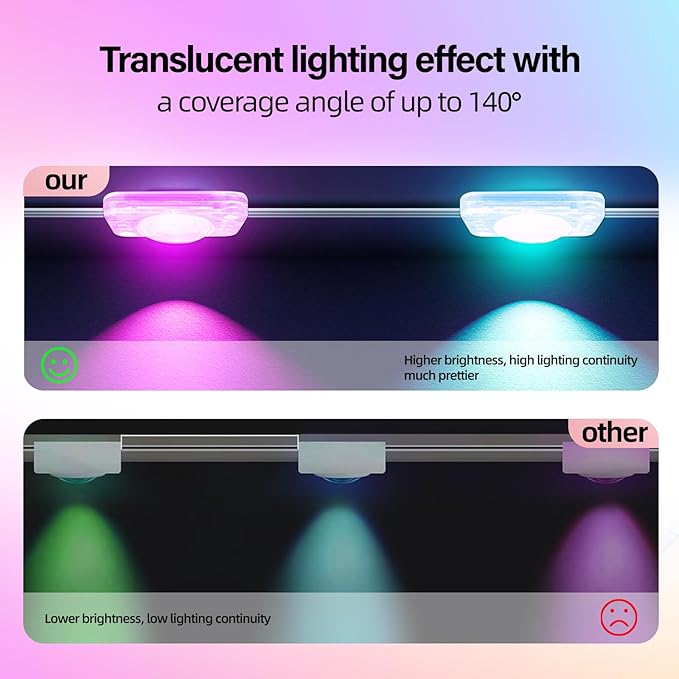 Permanent Outdoor RGB Lights with IP67 Waterproof, Smart Outdoor String Lights Remote Control, Eaves Lights with App, Daily and Accent Lighting for Halloween,Christmas Decor (100ft)