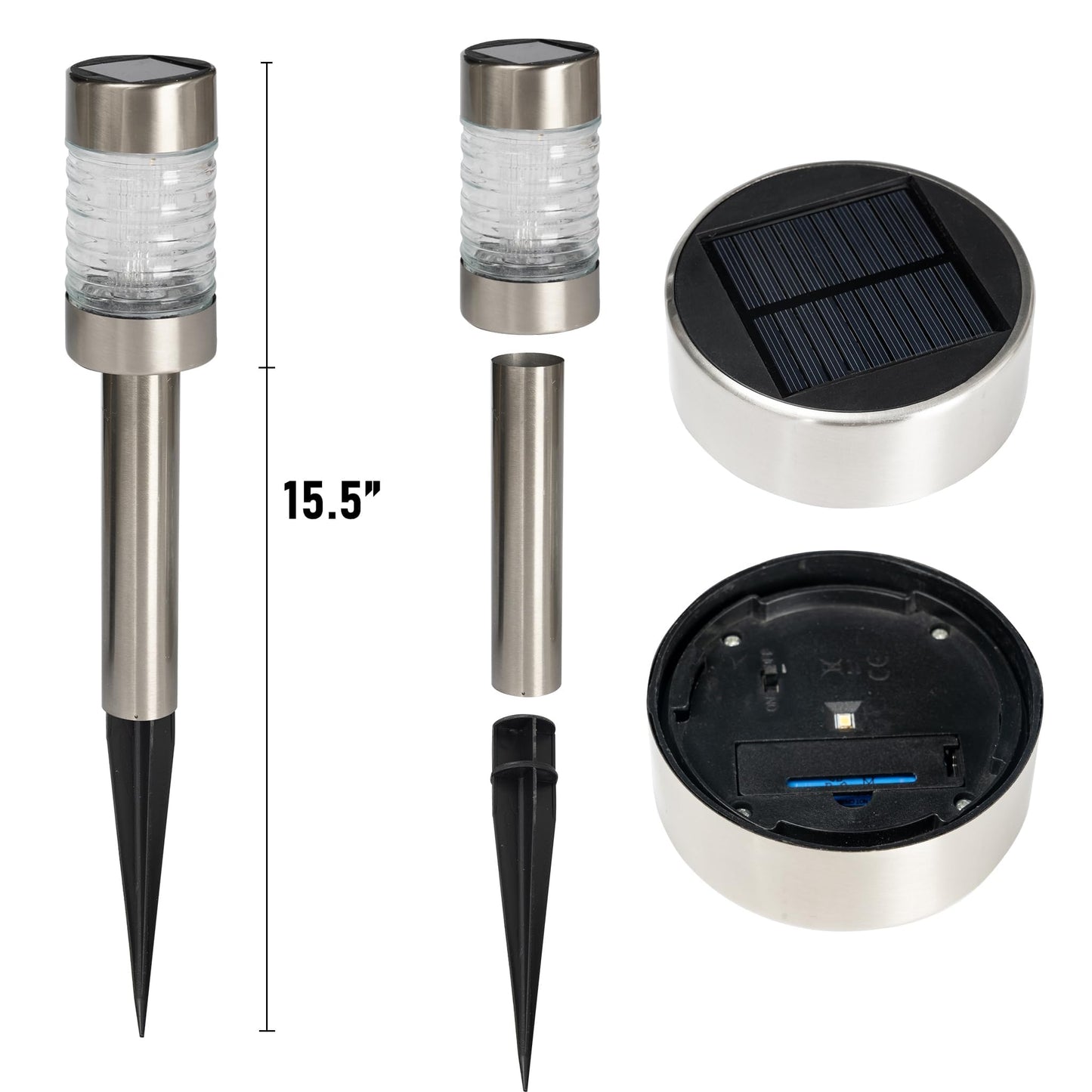 Dazzle Bright Solar Pathway Lights Outdoor, 12 Pack LED Solar Powered Waterproof Garden Lights, Landscape Lighting for Walkway Driveway Lawn Patio Yard Decoration, Warm White