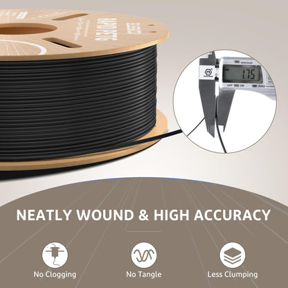 ELEGOO Rapid PETG Filament 1.75mm Black 1KG, High Speed Up to 600mm/s 3D Printer Filament Dimensional Accuracy +/- 0.02 mm, 1kg Cardboard Spool(2.2lbs) Fits for Most FDM 3D Printers