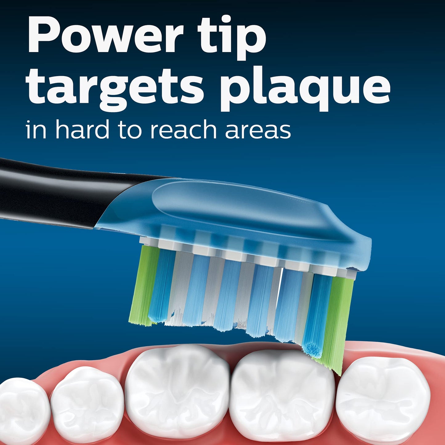 Philips Sonicare Genuine C3 Premium Plaque Control Toothbrush Heads, One Year Supply, 2 Brush Heads, Black, HX9044/95