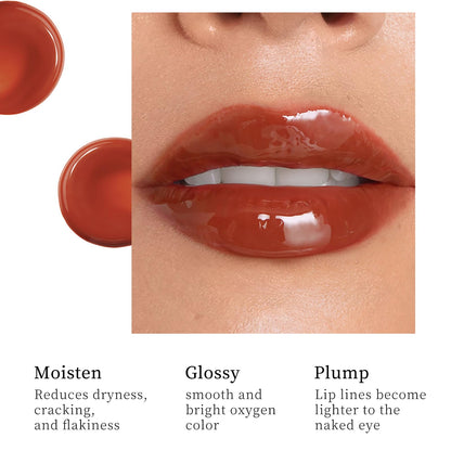 DENESTUP Lip Jam Hydrating Lip Gloss | Glitter Glossy Plumping Lipgloss | High Shine Glass Finish Nude Colors Shiny Jelly Liquid Lipstick for Women and Girls (5 Colors Set)