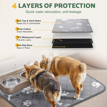 Gimars Reusable Dog Training Pads,2 Pack 120×90cm Washable Dog Pads,Thickened Absorbent Pet Mat,Fast Drying Training Mat for Puppy/Senior Pet Whelping Incontinence Housebreaking