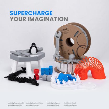 ELEGOO PLA Filament 1.75mm Black 1KG, 3D Printer Filament Dimensional Accuracy +/- 0.02mm, 1kg Cardboard Spool(2.2lbs) 3D Printing Filament Fits for Most FDM 3D Printers